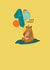 Cute 1st Birthday Card - Bear - Today You're 1 Year Old - One Today created by Paperlink and Meraki Greeting Cards