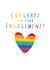 Heartfelt Engagement Card - Rainbow Heart - LGBTQ+ created by Paperlink and Meraki Greeting Cards
