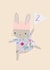 Cute Dancing rabbit - 2nd Birthday Card created by Vicky Carpenter