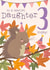 Cute Squirrel Woodland design - 3 Today - for Daughter created by Juniper and Rose Studio