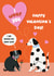 Cute Valentine's Card - Dogs - I Woof You created by Pixie Studio