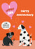 Cute Anniversary Card - Dogs - I Woof You created by Pixie Studio
