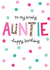 Cute Typography Card - To my lovely Auntie happy birthday created by The Boy and the Bear