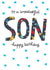 Jazzy Typography Card - To a wonderful Son Happy Birthday created by The Boy and the Bear