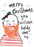 Funny Cute Christmas Card - for your Bald Beardy Ginger Man created by Bow & Bell