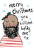 Cute Christmas Card - For Bald Man - Beard Baldy created by Bow & Bell