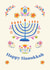 Hanukkah Blessings - Menorah, Flowers, Stars & Candles created by Dara, Ceramic Scripture