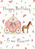 Cute Princess Birthday Card - Horse & Carriage created by Love Lucy Illustration