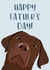 Adorable Brown Labrador Christmas Card - Happy Father's Day from the dog! created by Jasmin