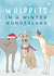 Cute Whippets in a Winter Wonderland Christmas Card created by Jasmin