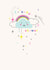 Cute Baby Shower Card - Rainbow - Cloud created by Paperlink and Meraki Greeting Cards