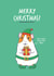 Cute Elf themed guinea pig Christmas Card created by Goofy Guineas