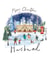 London Christmas card for Husband, traditional watercolour illustrated scene created by Hannah Owen Illustrates