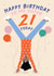 Fun Birthday Card For Your Sister - Cartwheel - 21 Today created by Pixie Studio