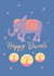 Cute diya Diwali card - Elephant & Candels created by Posted With Pyaar