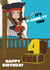 Pirate Birthday Card- Age 4 - It's Party Time created by @Cupsie's Creations