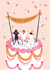 Cute Girls Dancing On Cake - Happy Birthday created by Paperlink and Meraki Greeting Cards