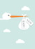 New Baby Congratulations Stork Card created by Stripey Cats