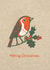 Traditional Christmas Robin design from printmaker Ian Cunliffe created by Paper Bird
