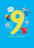 9th Birthday Football Card - 9 Years Old Today created by Paperlink and Meraki Greeting Cards