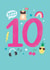 Fun 10th Birthday Card - Pug - Dog - 10 Years Old Today created by Paperlink and Meraki Greeting Cards