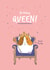 Cute Guinea Pig Birthday Card - Birthday Queen created by Goofy Guineas
