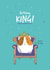 Cute Guinea Pig Birthday Card - Guinea Pig King created by Goofy Guineas