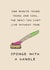 Funny Birthday Card - Sponge With A Handle - One Minute You're Young And Cool created by Larry the Match