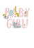 Cute Baby Girl Card - New Baby - Animals created by Paperlink and Meraki Greeting Cards