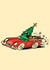 Cute Cartoon Christmas - for friend or relative - Driving Home for Christmas created by Cardinky