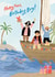 Cute Pirate Birthday Boy Card - Ahoy there created by Paperlink and Meraki Greeting Cards