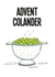 Funny Advent Colander Christmas - sprouts card - Calendar Pun created by kissmekwik