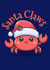 Santa Claws - cute festive Christmas crab created by Damien Pepper