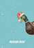 Funny "Peeking Duck" Pun Card - Christmas Edition created by The Marmalade Cat