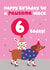 Cute Birthday Card - for your Pawsome Dog Loving Niece - 6th Birthday created by Pixie Studio
