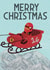 Christmas Card Motorsport Formula One Sleigh Mountains Card created by R&C illustration