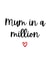 Cute Mother’s Day card - Mum in a Million created by Amy (Hedgecards)