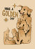 Cute Illustrated Golden Retriever Birthday Card - Have a Golden Day created by Liv Tilbury