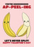 Funny Valentine's Day Card - Peeling Banana Pun created by @Cupsie's Creations