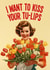 Cute Punny Valentines card - Vintage style tulips created by kissmekwik