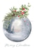Classic Winter Wonderland, Christmas bauble card. Perfect for friends and family created by Rebecca Jennings
