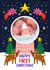 Cute Christmas Photo Card - Happy First Christmas created by NICHOLA COWDERY ILLUSTRATIONS 