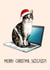 Funny Christmas Card - Cat on Keyboard created by Poppy & Mabel