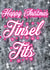 Happy Christmas Tinsel Tits - A cheeky Christmas card for the woman in your life created by @SwearingKids