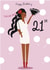 Pretty Birthday Card - 21st - For Her created by Tigerlily