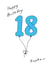 18th Birthday Card for your nephew - Blue eighteen Balloon created by A Ray of Sunshine Cards
