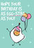 Cute egg birthday card - eggstra - birthday created by Little Prints Fred Designs