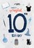 Magical 10th birthday card - Cute illustration created by Pencilface