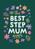 Pretty Flowers Illustrated Mother's Day Card - The Best Step Mum Ever created by Studio Mads