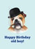 Cute birthday card - for friend dad brother - british bulldog dog created by Type Oh